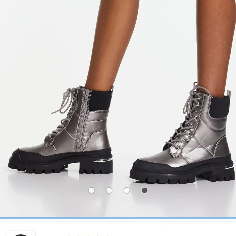 Aldo Combat boots Silver - Picture 2 of 13